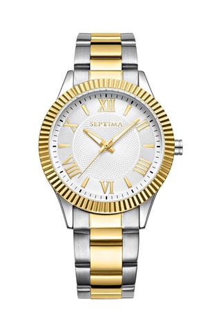 Montre à quartz en acier - Argenté et doré 