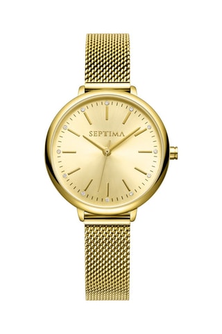 Montre à quartz en acier - Doré 