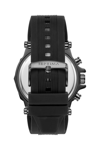 Montre à quartz en silicone - Chronographe - Noir