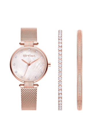 Coffret montre à quartz en acier et bracelets