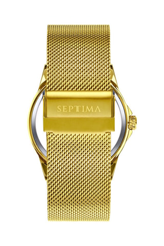 Montre à quartz en acier - Doré et bleu foncé