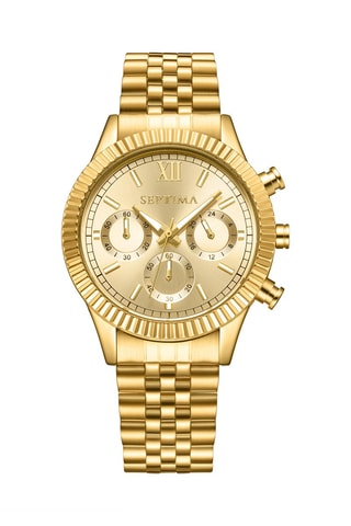 Reloj de cuarzo de acero - Dorado