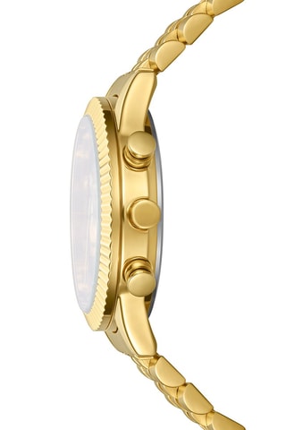 Reloj de cuarzo de acero - Dorado