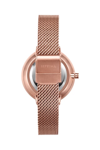 Montre à quartz en acier - Doré rose 