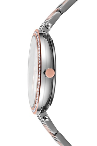 Montre à quartz en alliage - Argenté et doré rose