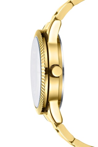 Montre à quartz en acier - Doré et blanc