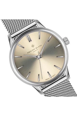 Coffret montre à quartz en acier et jonc