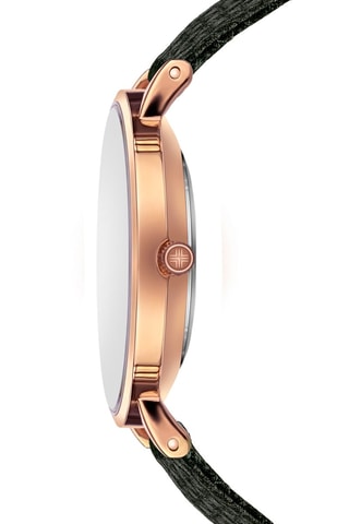 Montre à quartz en cuir et nacre