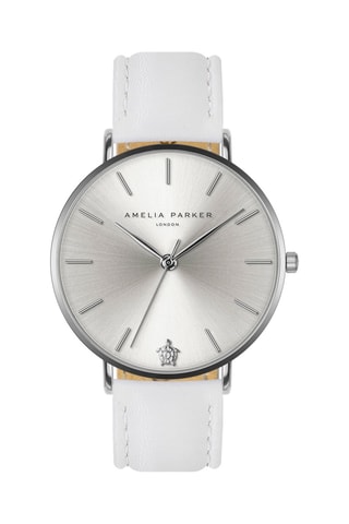 Coffret montre à quartz et 2 bracelets en cuir et en acier
