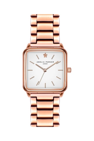 Montre à quartz en acier - Doré rose