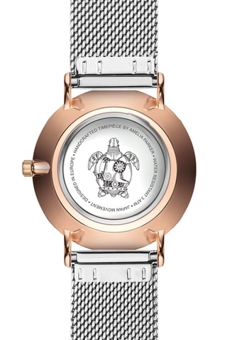 Coffret montre à quartz et 2 bracelets en acier et nacre