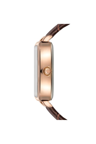 Montre à quartz en cuir Bay - Marron