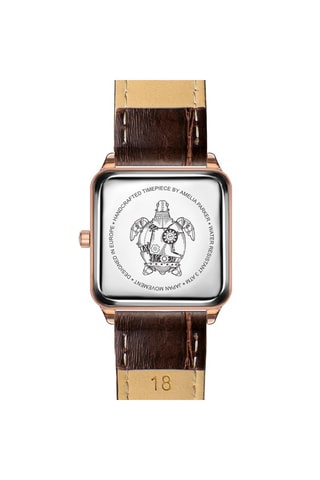Montre à quartz en cuir Bay - Marron