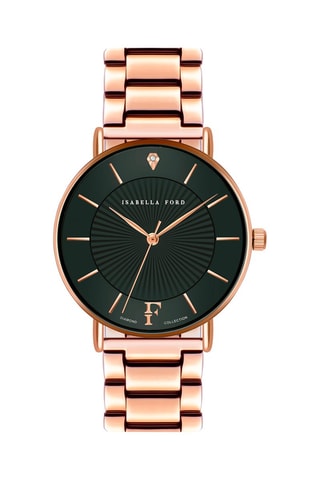 Coffret montre à quartz et bracelets en acier et cuir