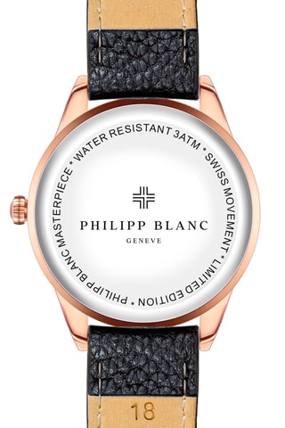 Montre à quartz en cuir - Noir et doré rose
