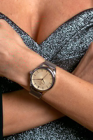 Montre à quartz en acier - Argenté