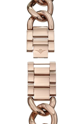 Montre à quartz en acier ornée de cristaux Swarovski Vogue - Doré rose