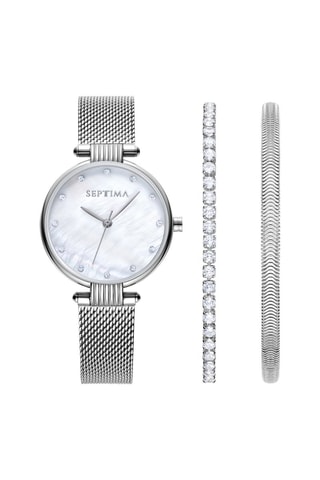 Coffret montre à quartz en acier et bracelets