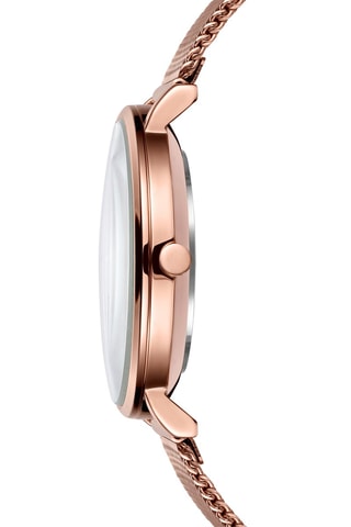 Montre à quartz en acier - Doré rose