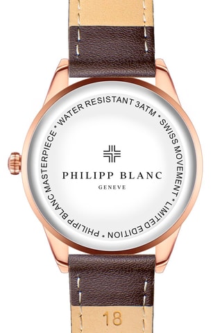 Montre à quartz en cuir   - Marron et doré rose