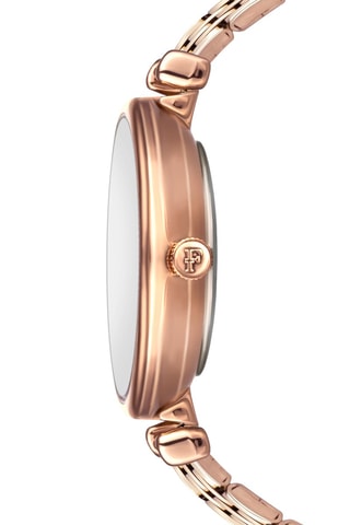 Montre à quartz en acier et diamant