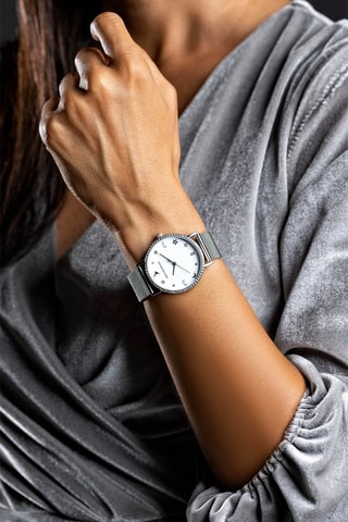 Montre à quartz en acier - Argenté - Emily Westwood