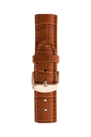 Montre à quartz en cuir - Marron et doré rose - Emily Westwood