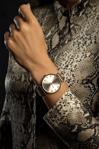 Montre à quartz en acier - Doré rose - Emily Westwood