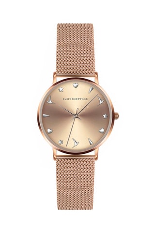 Montre à quartz en acier - Doré rose - Emily Westwood