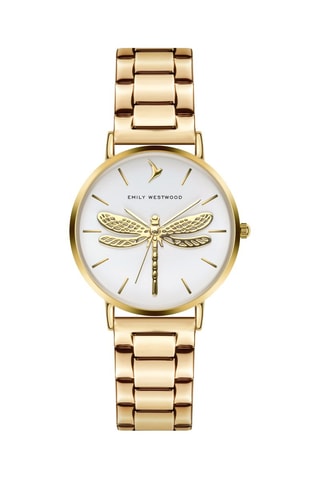 Montre à quartz en acier - Doré rose et blanc - Emily Westwood