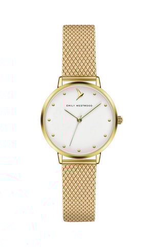 Montre à quartz en acier - Doré et blanc - Emily Westwood