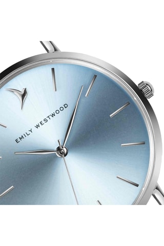 Montre à quartz en acier - Argenté et bleu - Emily Westwood