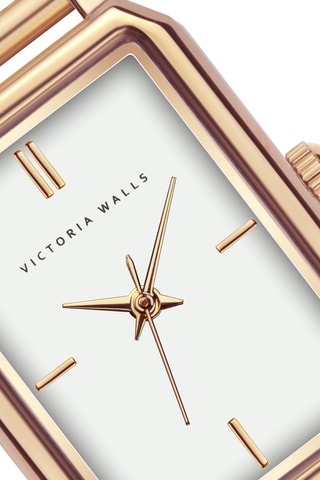 Montre à quartz japonais en acier - Doré rose et blanc  - Victoria Walls