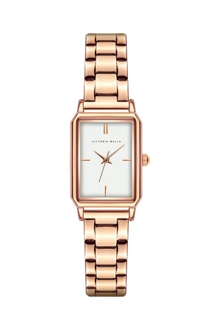 Montre à quartz en acier - Doré rose et blanc  - Victoria Walls