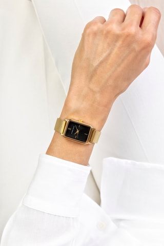 Montre à quartz en acier - Doré