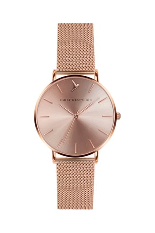 Montre à quartz en acier - Doré rose - Emily Westwood