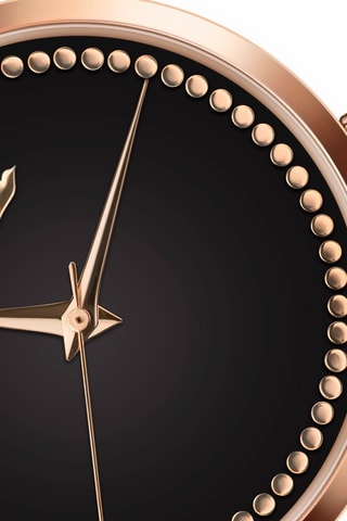 Montre à quartz en acier - Doré rose et noir - Emily Westwood