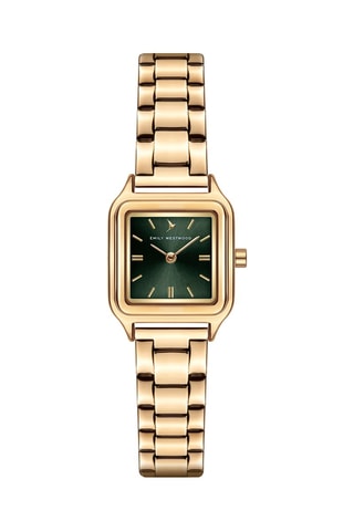 Montre à quartz en acier - Doré et vert  - Emily Westwood