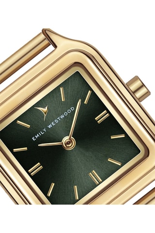 Montre à quartz en acier - Doré et vert  - Emily Westwood