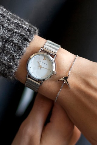 Montre à quartz en acier - Argenté - Emily Westwood