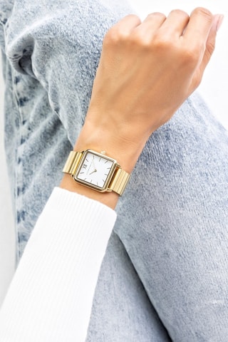 Montre à quartz en acier - Doré et blanc - Victoria Walls