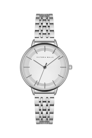 Montre à quartz en acier - Argenté et blanc - Victoria Walls
