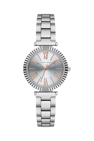 Montre à quartz en acier - Argenté - Victoria Walls
