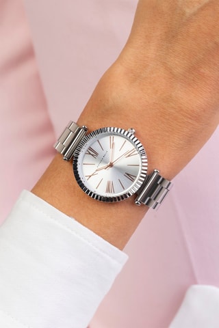 Montre à quartz en acier - Argenté - Victoria Walls
