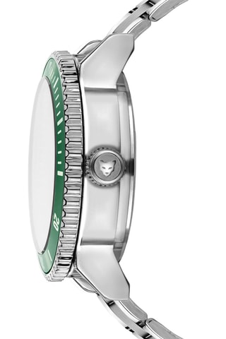 Montre à quartz en acier Sofia - Argenté et vert
