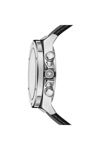 Montre à quartz en silicone Mykonos - Argenté et noir