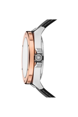 Montre à quartz en silicone Berlin - Noir et doré rose