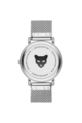 Montre à quartz en acier Lisbon - Argenté et noir