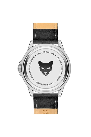 Montre à quartz en cuir Vilnius - Noir et vert