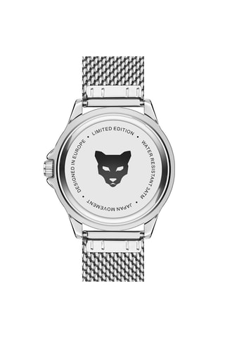 Montre à quartz en acier Munich - Argenté et blanc